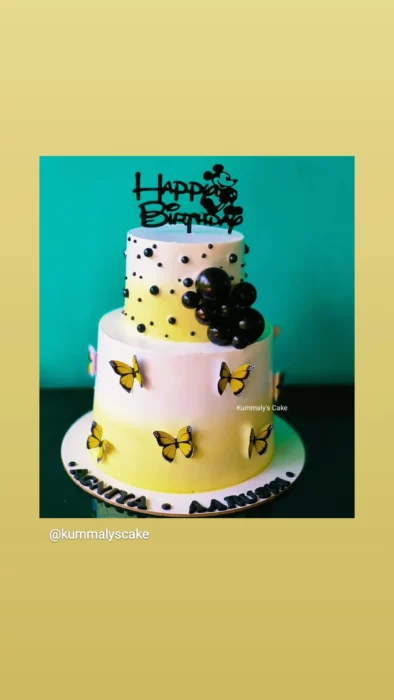 Two tier birthday cake