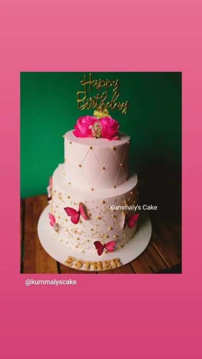 Two tier birthday cake