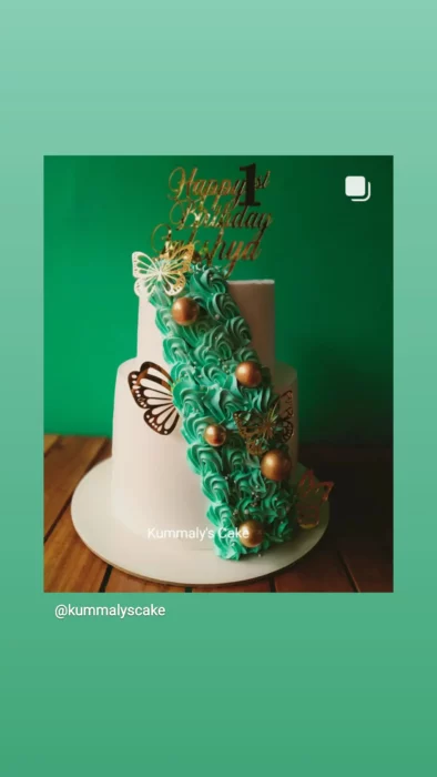 Two tier birthday cake