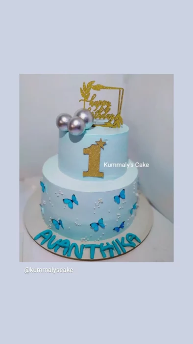 Two tier birthday cake