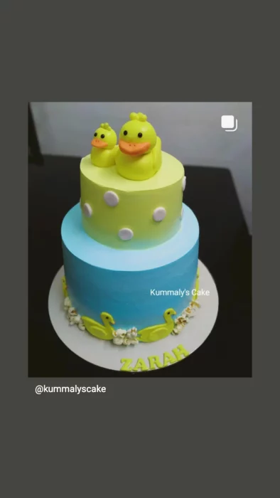 Two tier birthday cake