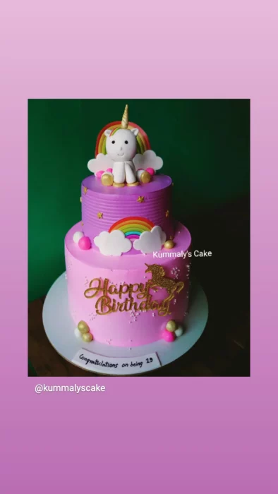 Two tier birthday cake