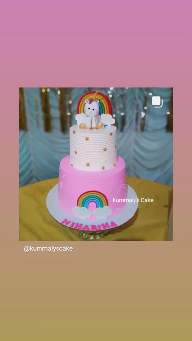 Two tier birthday cake